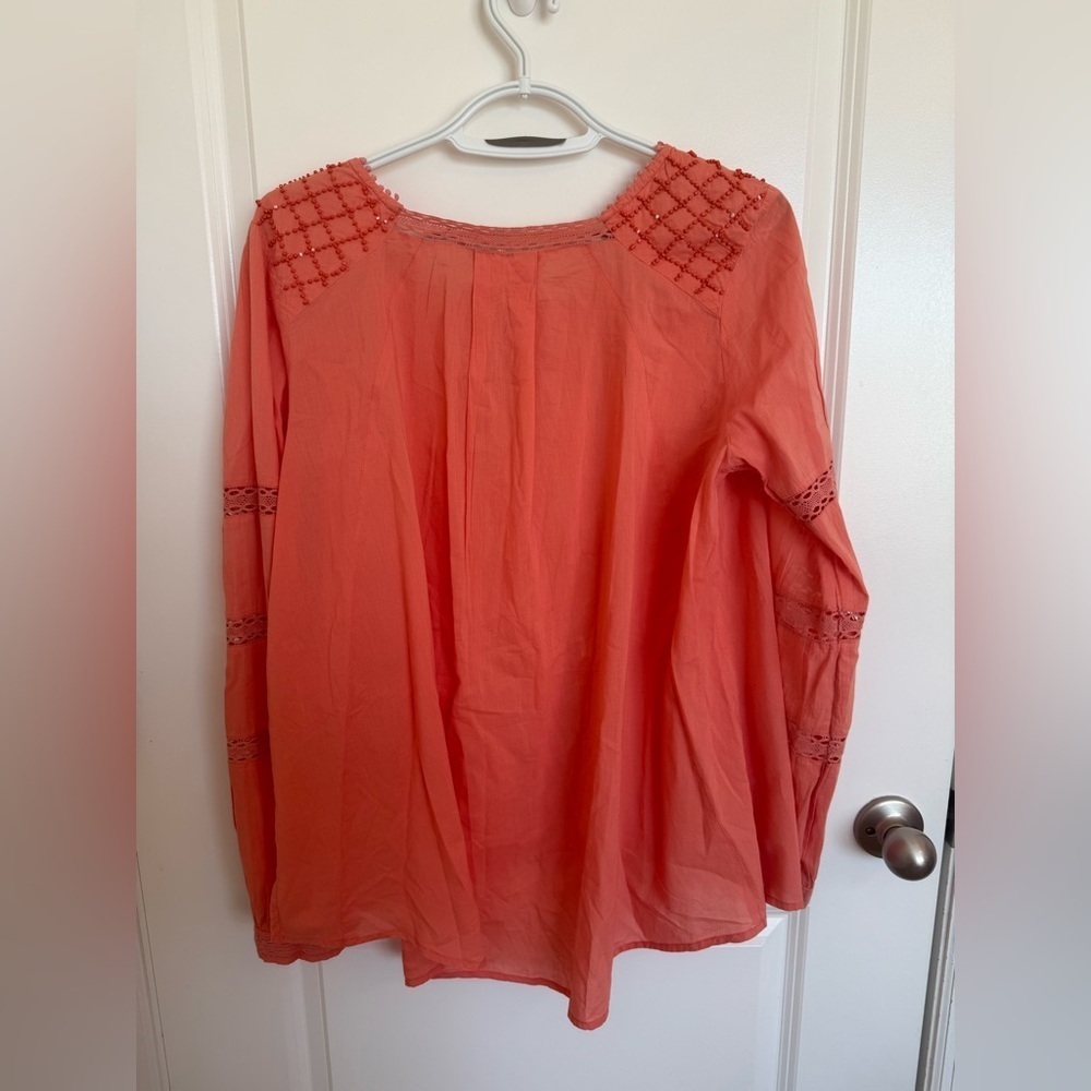 Free People Beaded Blouse Medium - Picture 3 of 5